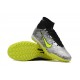 Nike Air Zoom Mercurial Superfly IX Elite TF High-top Black Grey Yellow Women And Men Soccer Cleats