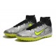 Nike Air Zoom Mercurial Superfly IX Elite TF High-top Black Grey Yellow Women And Men Soccer Cleats