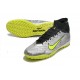 Nike Air Zoom Mercurial Superfly IX Elite TF High-top Black Grey Yellow Women And Men Soccer Cleats 