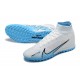Nike Air Zoom Mercurial Superfly IX Elite TF High-top Blue White Men Soccer Cleats