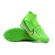 Nike Air Zoom Mercurial Superfly IX Elite TF High-top Green Women And Men Soccer Cleats