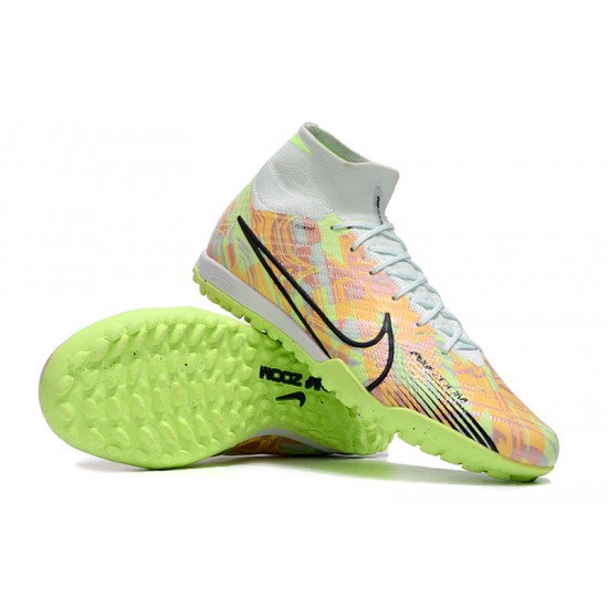 Nike Air Zoom Mercurial Superfly IX Elite TF High-top Khaki Green Women And Men Soccer Cleats