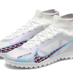 Nike Air Zoom Mercurial Superfly IX Elite TF High-top Lilac White Men Soccer Cleats 
