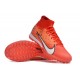 Nike Air Zoom Mercurial Superfly IX Elite TF High-top Orange Red Women And Men Soccer Cleats