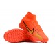 Nike Air Zoom Mercurial Superfly IX Elite TF High-top Orange Women And Men Soccer Cleats