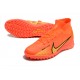 Nike Air Zoom Mercurial Superfly IX Elite TF High-top Orange Women And Men Soccer Cleats