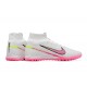 Nike Air Zoom Mercurial Superfly IX Elite TF High-top Pink White Women And Men Soccer Cleats