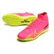 Nike Air Zoom Mercurial Superfly IX Elite TF High-top Pink Yellow Women And Men Soccer Cleats