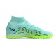 Nike Air Zoom Mercurial Superfly IX Elite TF High-top Turqoise Green Women And Men Soccer Cleats