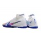 Nike Air Zoom Mercurial Superfly IX Elite TF High-top White Blue Women And Men Soccer Cleats 