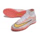 Nike Air Zoom Mercurial Superfly IX Elite TF High-top White Orange Yellow Women And Men Soccer Cleats