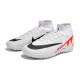 Nike Air Zoom Mercurial Superfly IX Elite TF High-top White Red Black Women And Men Soccer Cleats