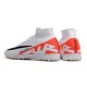 Nike Air Zoom Mercurial Superfly IX Elite TF High-top White Red Women And Men Soccer Cleats