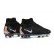 Nike Air Zoom Mercurial Superfly Ix Elite Fg Black Gold White For Men High-top Football Cleats 