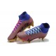 Nike Air Zoom Mercurial Superfly Ix Elite Fg Blue Gold Pink For Men High-top Football Cleats 