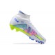 Nike Air Zoom Mercurial Superfly Ix Elite Fg Blue White Yellow Green For Men High-top Football Cleats