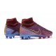 Nike Air Zoom Mercurial Superfly Ix Elite Fg Deepwine Blue Gold For Men High-top Football Cleats