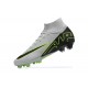 Nike Air Zoom Mercurial Superfly Ix Elite Fg Gray Black Green For Men High-top Football Cleats 