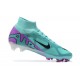 Nike Air Zoom Mercurial Superfly Ix Elite Fg LightGreen Purple Black For Men High-top Football Cleats