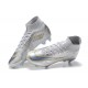 Nike Air Zoom Mercurial Superfly Ix Elite Fg Silver For Men High-top Football Cleats