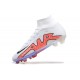 Nike Air Zoom Mercurial Superfly Ix Elite Fg White Black Orange For Men High-top Football Cleats