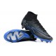 Nike Air Zoom Mercurial Superfly Ix Elite Fg White Blue Black For Men High-top Football Cleats 