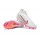 Nike Air Zoom Mercurial Superfly Ix Elite Fg White Pink For Men High-top Football Cleats