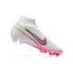 Nike Air Zoom Mercurial Superfly Ix Elite Fg White Pink For Men High-top Football Cleats