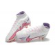 Nike Air Zoom Mercurial Superfly Ix Elite Fg White Pink LightPurple For Men High-top Football Cleats 