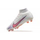 Nike Air Zoom Mercurial Superfly Ix Elite Fg White Pink LightPurple For Men High-top Football Cleats 