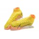 Nike Air Zoom Mercurial Superfly Ix Elite Fg Yellow Black Pink For Men High-top Football Cleats 