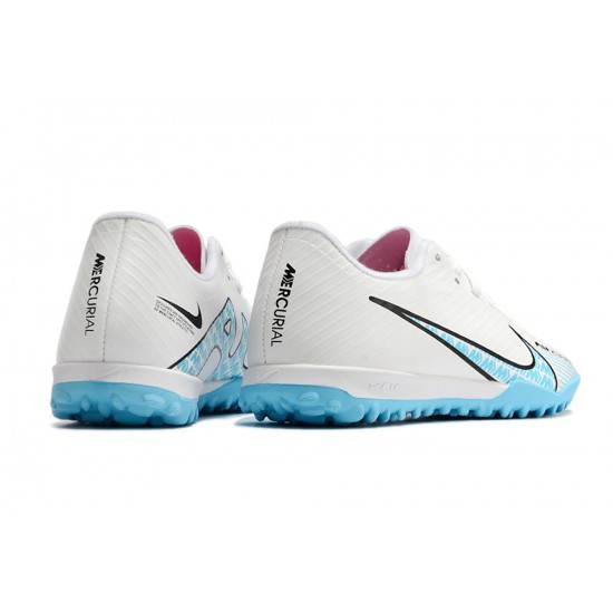 Nike Air Zoom Mercurial Vapor XV Academy TF Low White Blue Women Men Soccer Cleats
