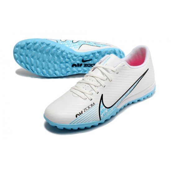 Nike Air Zoom Mercurial Vapor XV Academy TF Low White Blue Women Men Soccer Cleats 