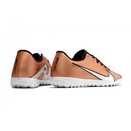 Nike Air Zoom Mercurial Vapor XV Academy TF Low-top Brown Women Men Soccer Cleats 