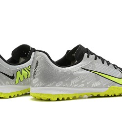 Nike Air Zoom Mercurial Vapor XV Academy TF Low-top Grey Yellow Men Soccer Cleats 