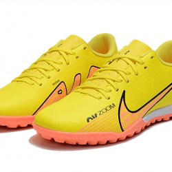 Nike Air Zoom Mercurial Vapor XV Academy TF Low-top Yellow Women And Men Soccer Cleats 