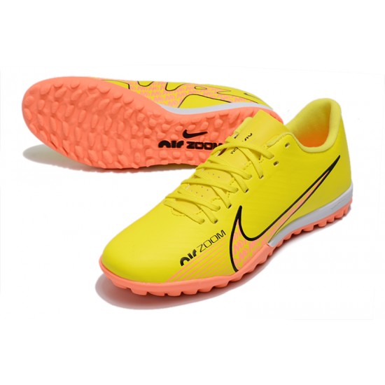 Nike Air Zoom Mercurial Vapor XV Academy TF Low-top Yellow Women And Men Soccer Cleats