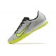 Nike Air Zoom Mercurial Vapor XV Academy TF Silver Green Yellow For Men Low-top Soccer Cleats