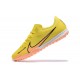 Nike Air Zoom Mercurial Vapor XV Academy TF Yellow Pink For Men Low-top Soccer Cleats 