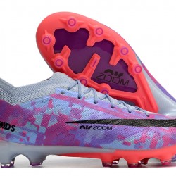 Nike Air Zoom Mercurial Vapor XV Elite AG Low-top Purple Grey Women And Men Soccer Cleats 