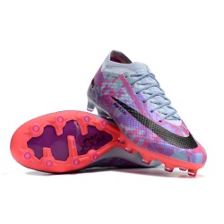 Nike Air Zoom Mercurial Vapor XV Elite AG Low-top Purple Grey Women And Men Soccer Cleats 