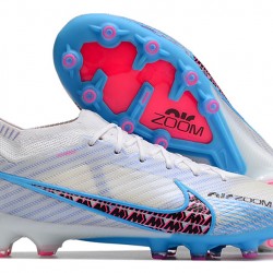 Nike Air Zoom Mercurial Vapor XV Elite AG Low-top White Blue Pink Women And Men Soccer Cleats 