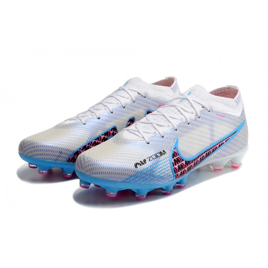 Nike Air Zoom Mercurial Vapor XV Elite AG Low-top White Blue Pink Women And Men Soccer Cleats