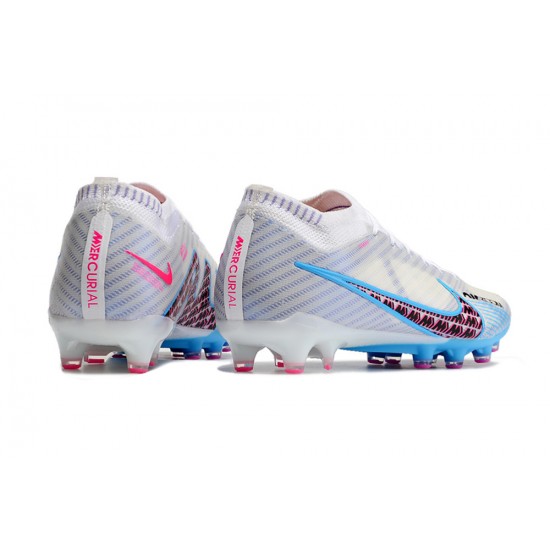 Nike Air Zoom Mercurial Vapor XV Elite AG Low-top White Blue Pink Women And Men Soccer Cleats