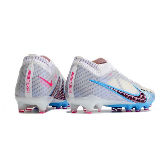 Nike Air Zoom Mercurial Vapor XV Elite AG Low-top White Blue Pink Women And Men Soccer Cleats 