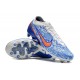 Nike Air Zoom Mercurial Vapor XV Elite AG Low-top White Blue Women And Men Soccer Cleats