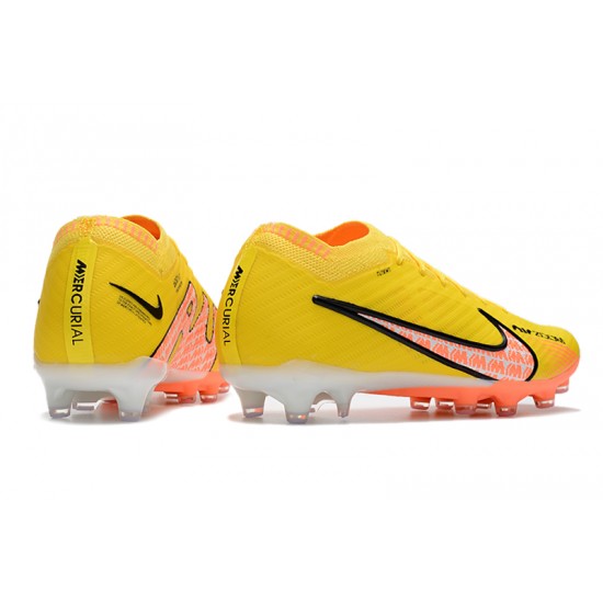 Nike Air Zoom Mercurial Vapor XV Elite AG Low-top Yellow Women And Men Soccer Cleats