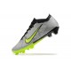 Nike Air Zoom Mercurial Vapor XV Elite FG Black Gray Green For Men Low-top Soccer Cleats