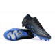 Nike Air Zoom Mercurial Vapor XV Elite FG Black White Blue For Men Low-top Soccer Cleats 