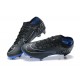 Nike Air Zoom Mercurial Vapor XV Elite FG Black White Blue For Men Low-top Soccer Cleats